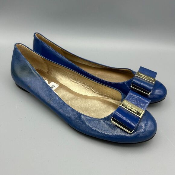 Womens Kate Spade 7 1/2 M Royal Cobalt Blue Flats Shoes‎ Ballet Flat - Picture 1 of 10